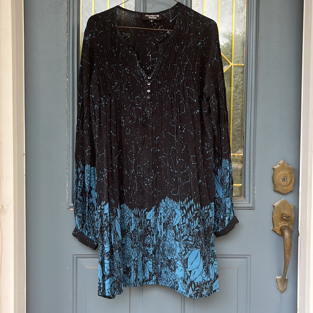 Feathers by Tolani Navy and blue Dress S